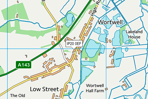 IP20 0EF map - OS VectorMap District (Ordnance Survey)