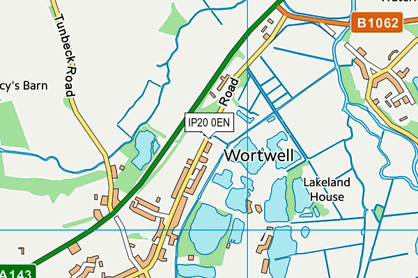 IP20 0EN map - OS VectorMap District (Ordnance Survey)