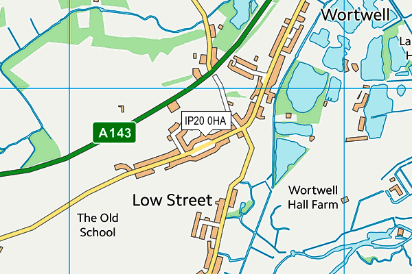 IP20 0HA map - OS VectorMap District (Ordnance Survey)