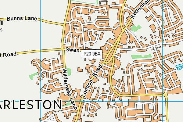 IP20 9BX map - OS VectorMap District (Ordnance Survey) IP20 9BX map - OS VectorMap District (Ordnance Survey)