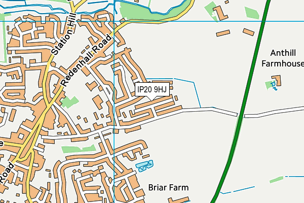 IP20 9HJ map - OS VectorMap District (Ordnance Survey) IP20 9HJ map - OS VectorMap District (Ordnance Survey)