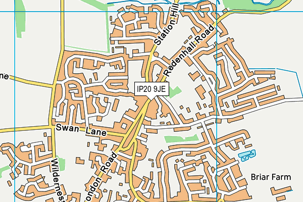 IP20 9JE map - OS VectorMap District (Ordnance Survey) IP20 9JE map - OS VectorMap District (Ordnance Survey)
