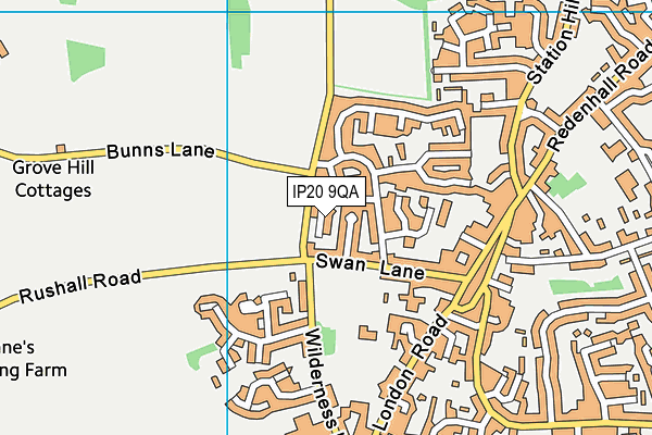IP20 9QA map - OS VectorMap District (Ordnance Survey) IP20 9QA map - OS VectorMap District (Ordnance Survey)