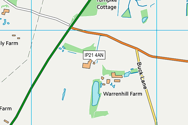 IP21 4AN map - OS VectorMap District (Ordnance Survey) IP21 4AN map - OS VectorMap District (Ordnance Survey)