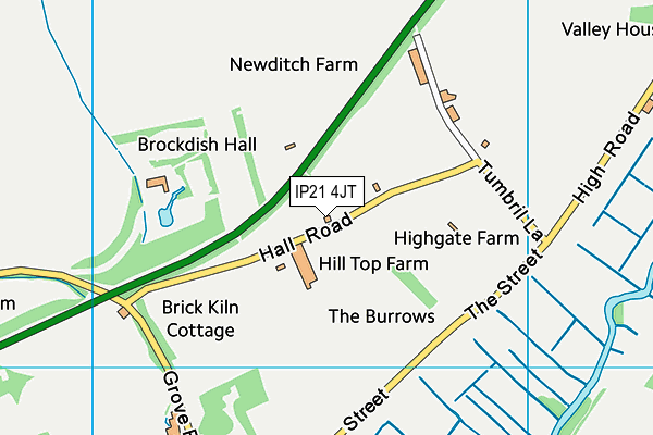 IP21 4JT map - OS VectorMap District (Ordnance Survey) IP21 4JT map - OS VectorMap District (Ordnance Survey)