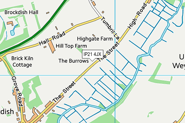 IP21 4JX map - OS VectorMap District (Ordnance Survey) IP21 4JX map - OS VectorMap District (Ordnance Survey)
