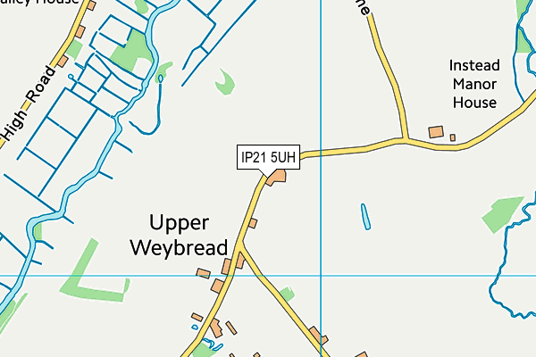 IP21 5UH map - OS VectorMap District (Ordnance Survey) IP21 5UH map - OS VectorMap District (Ordnance Survey)