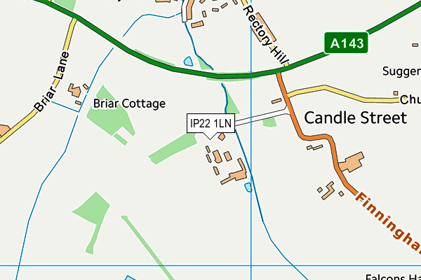 IP22 1LN map - OS VectorMap District (Ordnance Survey) IP22 1LN map - OS VectorMap District (Ordnance Survey)