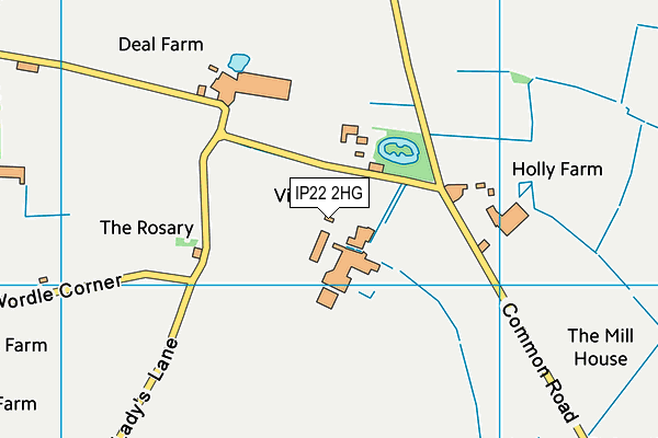 IP22 2HG map - OS VectorMap District (Ordnance Survey) IP22 2HG map - OS VectorMap District (Ordnance Survey)