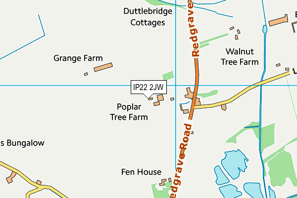 IP22 2JW map - OS VectorMap District (Ordnance Survey) IP22 2JW map - OS VectorMap District (Ordnance Survey)