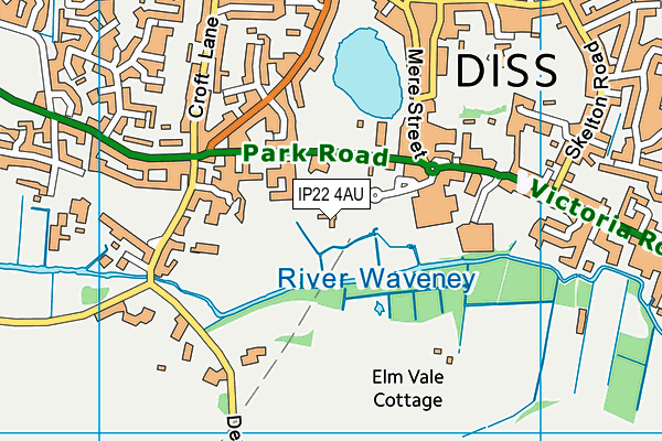 IP22 4AU map - OS VectorMap District (Ordnance Survey) IP22 4AU map - OS VectorMap District (Ordnance Survey)