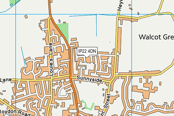 IP22 4DN map - OS VectorMap District (Ordnance Survey) IP22 4DN map - OS VectorMap District (Ordnance Survey)