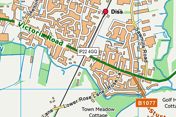 IP22 4GQ map - OS VectorMap District (Ordnance Survey) IP22 4GQ map - OS VectorMap District (Ordnance Survey)
