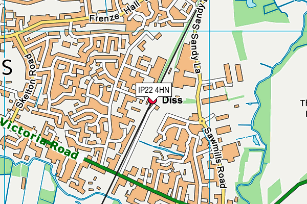 IP22 4HN map - OS VectorMap District (Ordnance Survey) IP22 4HN map - OS VectorMap District (Ordnance Survey)