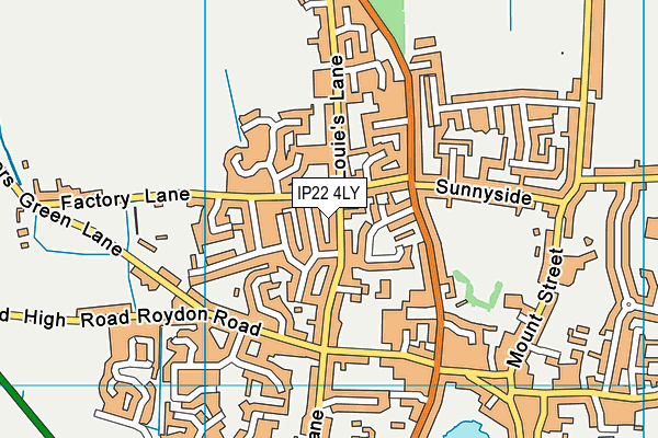 IP22 4LY map - OS VectorMap District (Ordnance Survey) IP22 4LY map - OS VectorMap District (Ordnance Survey)
