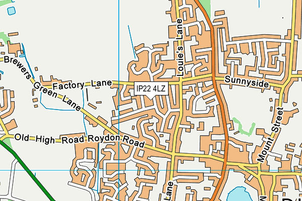 IP22 4LZ map - OS VectorMap District (Ordnance Survey) IP22 4LZ map - OS VectorMap District (Ordnance Survey)