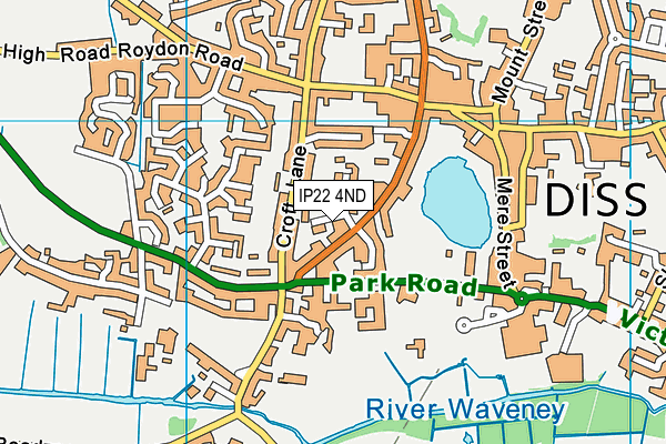 IP22 4ND map - OS VectorMap District (Ordnance Survey) IP22 4ND map - OS VectorMap District (Ordnance Survey)