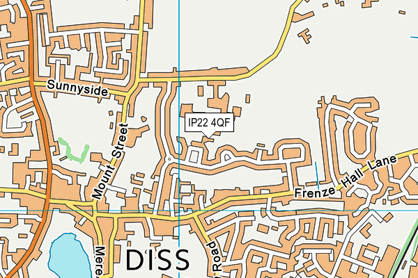 IP22 4QF map - OS VectorMap District (Ordnance Survey) IP22 4QF map - OS VectorMap District (Ordnance Survey)