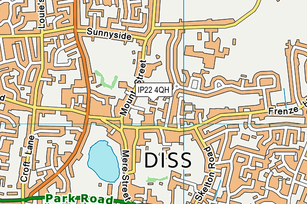 IP22 4QH map - OS VectorMap District (Ordnance Survey) IP22 4QH map - OS VectorMap District (Ordnance Survey)