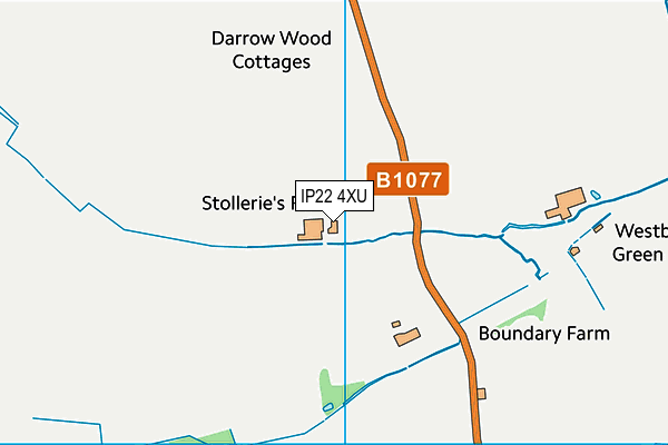 IP22 4XU map - OS VectorMap District (Ordnance Survey) IP22 4XU map - OS VectorMap District (Ordnance Survey)