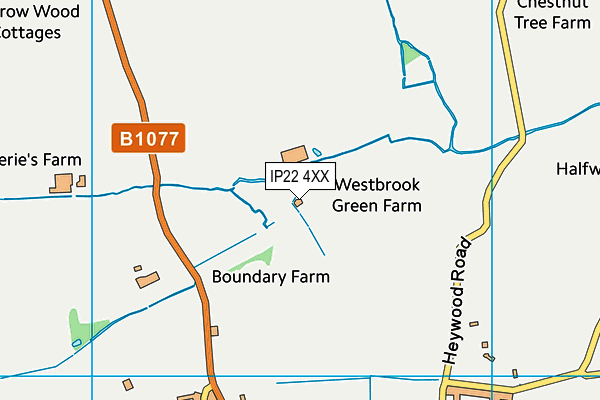 IP22 4XX map - OS VectorMap District (Ordnance Survey) IP22 4XX map - OS VectorMap District (Ordnance Survey)