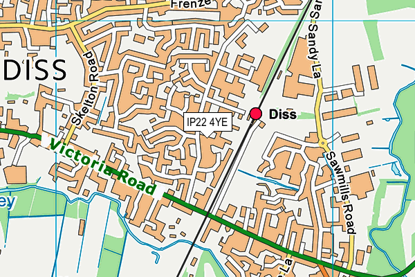 IP22 4YE map - OS VectorMap District (Ordnance Survey) IP22 4YE map - OS VectorMap District (Ordnance Survey)