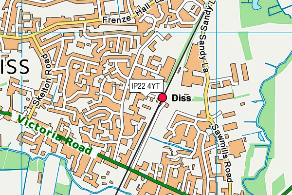 IP22 4YT map - OS VectorMap District (Ordnance Survey) IP22 4YT map - OS VectorMap District (Ordnance Survey)