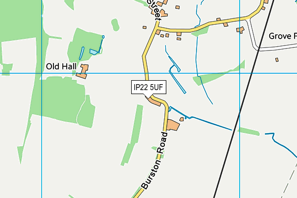 IP22 5UF map - OS VectorMap District (Ordnance Survey) IP22 5UF map - OS VectorMap District (Ordnance Survey)