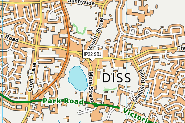 IP22 9BJ map - OS VectorMap District (Ordnance Survey) IP22 9BJ map - OS VectorMap District (Ordnance Survey)