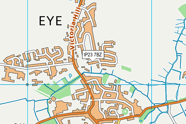 IP23 7BZ map - OS VectorMap District (Ordnance Survey) IP23 7BZ map - OS VectorMap District (Ordnance Survey)
