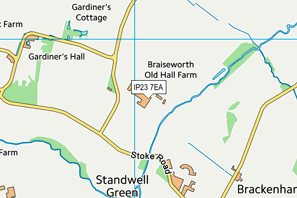 IP23 7EA map - OS VectorMap District (Ordnance Survey) IP23 7EA map - OS VectorMap District (Ordnance Survey)