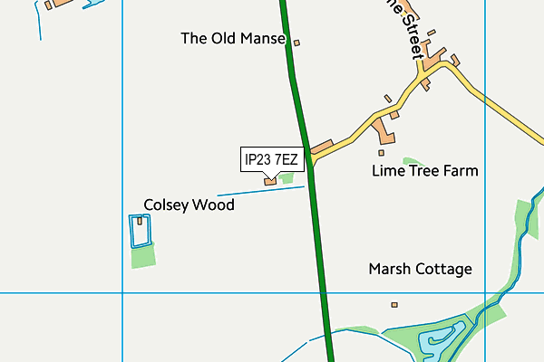 IP23 7EZ map - OS VectorMap District (Ordnance Survey) IP23 7EZ map - OS VectorMap District (Ordnance Survey)