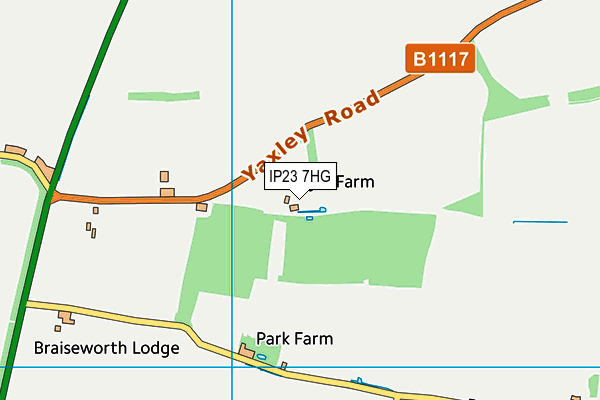 IP23 7HG map - OS VectorMap District (Ordnance Survey) IP23 7HG map - OS VectorMap District (Ordnance Survey)