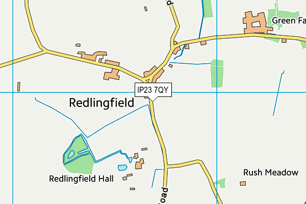 IP23 7QY map - OS VectorMap District (Ordnance Survey) IP23 7QY map - OS VectorMap District (Ordnance Survey)