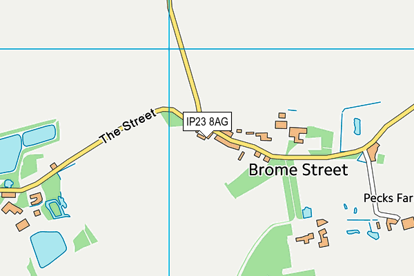 IP23 8AG map - OS VectorMap District (Ordnance Survey) IP23 8AG map - OS VectorMap District (Ordnance Survey)