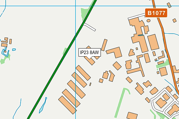 IP23 8AW map - OS VectorMap District (Ordnance Survey) IP23 8AW map - OS VectorMap District (Ordnance Survey)