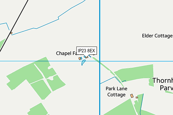 IP23 8EX map - OS VectorMap District (Ordnance Survey) IP23 8EX map - OS VectorMap District (Ordnance Survey)
