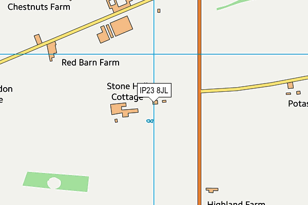 IP23 8JL map - OS VectorMap District (Ordnance Survey) IP23 8JL map - OS VectorMap District (Ordnance Survey)