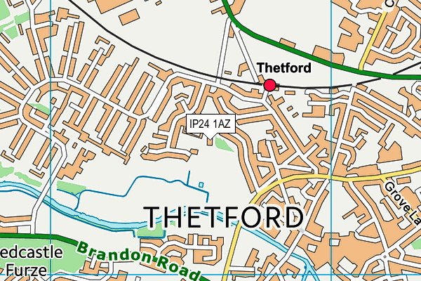 IP24 1AZ map - OS VectorMap District (Ordnance Survey) IP24 1AZ map - OS VectorMap District (Ordnance Survey)