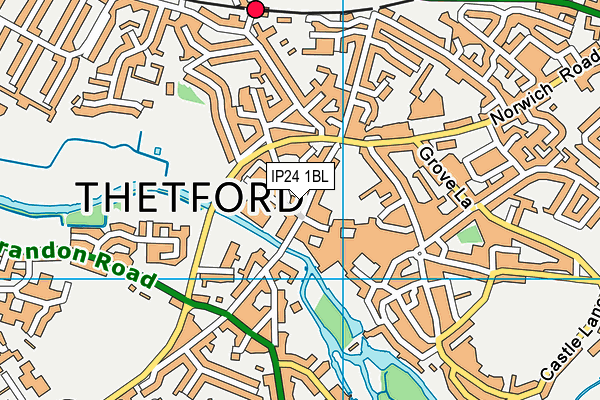 IP24 1BL map - OS VectorMap District (Ordnance Survey) IP24 1BL map - OS VectorMap District (Ordnance Survey)
