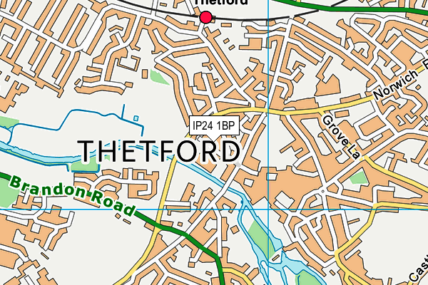 IP24 1BP map - OS VectorMap District (Ordnance Survey) IP24 1BP map - OS VectorMap District (Ordnance Survey)