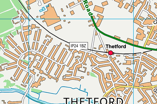 IP24 1BZ map - OS VectorMap District (Ordnance Survey) IP24 1BZ map - OS VectorMap District (Ordnance Survey)