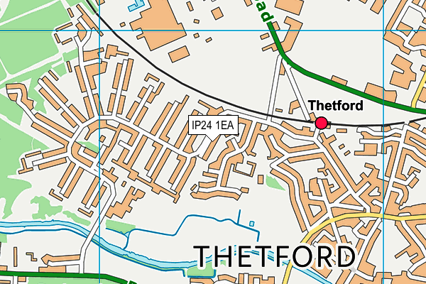 IP24 1EA map - OS VectorMap District (Ordnance Survey)
