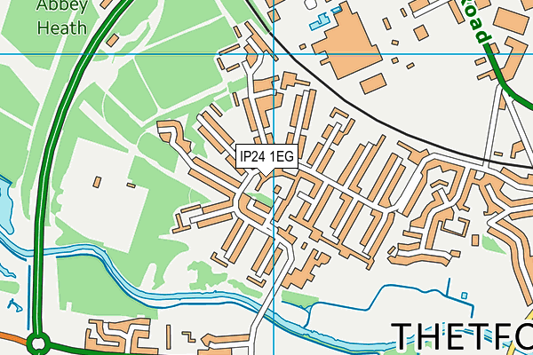 IP24 1EG map - OS VectorMap District (Ordnance Survey) IP24 1EG map - OS VectorMap District (Ordnance Survey)