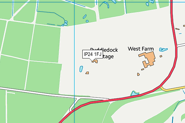 IP24 1FJ map - OS VectorMap District (Ordnance Survey) IP24 1FJ map - OS VectorMap District (Ordnance Survey)