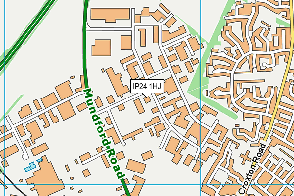 IP24 1HJ map - OS VectorMap District (Ordnance Survey) IP24 1HJ map - OS VectorMap District (Ordnance Survey)
