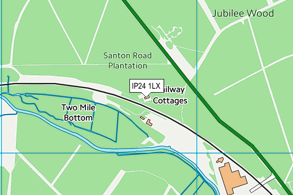 IP24 1LX map - OS VectorMap District (Ordnance Survey) IP24 1LX map - OS VectorMap District (Ordnance Survey)