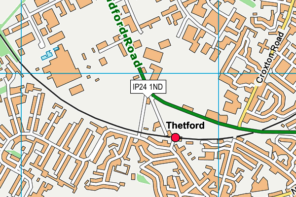 IP24 1ND map - OS VectorMap District (Ordnance Survey) IP24 1ND map - OS VectorMap District (Ordnance Survey)