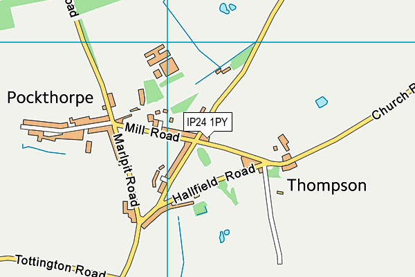 IP24 1PY map - OS VectorMap District (Ordnance Survey) IP24 1PY map - OS VectorMap District (Ordnance Survey)