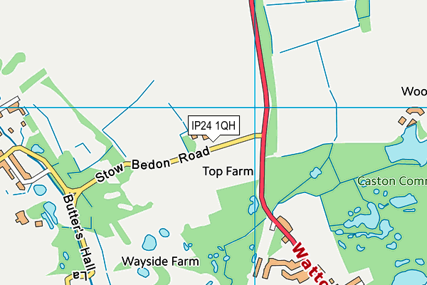 IP24 1QH map - OS VectorMap District (Ordnance Survey) IP24 1QH map - OS VectorMap District (Ordnance Survey)